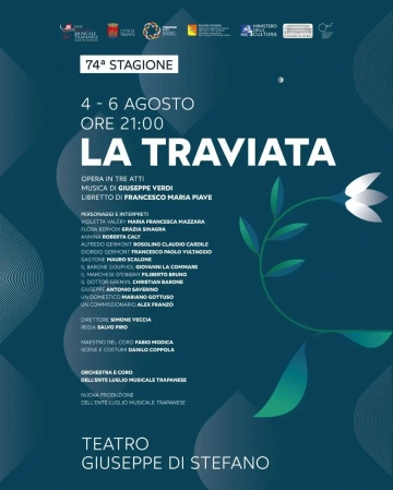 Il secondo titolo d'opera nella stagione 2022 del Luglio Musicale Trapanese: La Traviata - 1